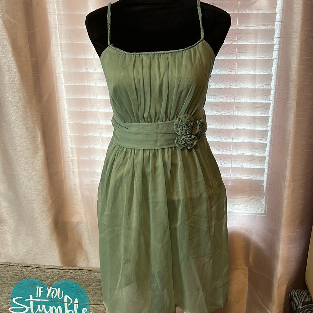 Sage green summer dress